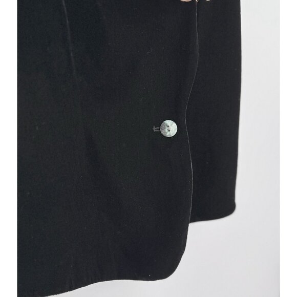 J Jill Black Silk Blend Front Velvet Waistcoat Vest Sz XS Elegant Boho Classy - Picture 7 of 9